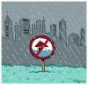 Cartoon: Sinalization (small) by Marcelo Rampazzo tagged sinalization,rain,city