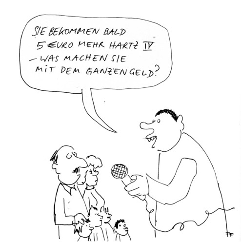 Cartoon: 5 Euronen (medium) by Florian France tagged hartz,iv