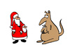 Cartoon: no title (small) by Florian France tagged kanguruh cangaroo xmas weihnachtsmann