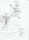 Cartoon: akira superman (small) by neudecker tagged cartoon,zeichnung,bw,drawing