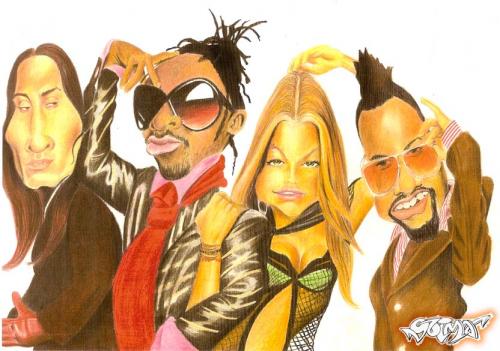 Cartoon: THE BLACK EYED PEAS (medium) by guima tagged guima