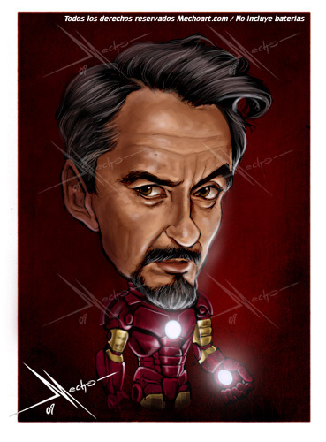 Cartoon: IRONMAN (medium) by Mecho tagged robert,downey,jr,ironman