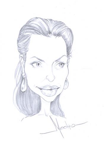 Cartoon: Jolie (medium) by Mecho tagged jolie,angelina,caricature,caricatura