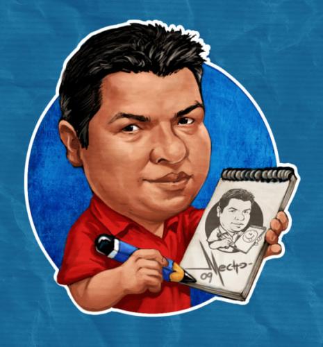 Cartoon: Me (medium) by Mecho tagged caricature,caricatures,me
