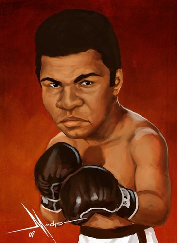 Cartoon: Muhammad Ali (medium) by Mecho tagged muhammad,ali,box,caricature