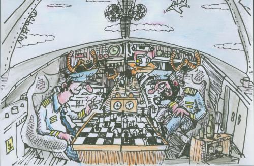 Cartoon: check mate (medium) by ivo tagged wau