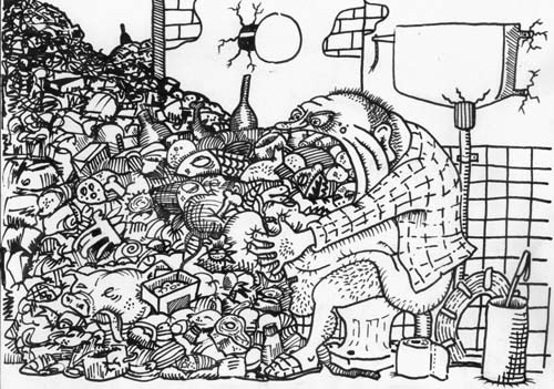 Cartoon: heap (medium) by ivo tagged wau