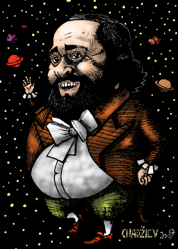 Cartoon: Luciano Pavarotti (medium) by ivo tagged wow