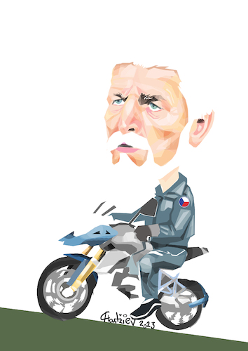 Cartoon: petr-pavel (medium) by ivo tagged wow