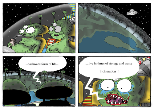 Cartoon: ufo (medium) by ivo tagged wow