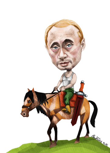 Cartoon: vladimir putin (medium) by ivo tagged wow