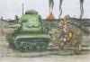 Cartoon: clown war (small) by ivo tagged wau