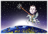 Cartoon: jurij-gagarin (small) by ivo tagged wow