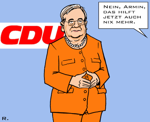 Cartoon: CDU-Chef? (medium) by RachelGold tagged deutschland,wahl,2021,cdu,laschet,merkel,regierungsverhandlungen,hoffnung,verzweiflung,deutschland,wahl,2021,cdu,laschet,merkel,regierungsverhandlungen,hoffnung,verzweiflung