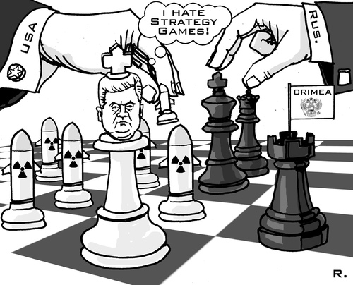 Dangerous Strategy Games By RachelGold | Politics Cartoon | TOONPOOL