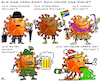 Cartoon: Fasching im Mutationsgebiet (small) by RachelGold tagged fasching,tirol,mutationsgebiet,virus,mutation,mutant,maske,bayern,südafrika,uk