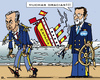 Cartoon: Handover of Power (small) by RachelGold tagged spain,zapatero,rajoy,psoe,pp,barco,resignation,election