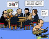 Cartoon: International Kindergarten (small) by RachelGold tagged g8,g7,usa,gb,france,germany,canada,eu,japan,italy,russia,obama,hollande,merkel,barroso,renzi,cameron,putin,round,table