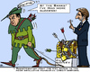 Cartoon: Orbin Hood (small) by RachelGold tagged hungary,victor,orban,robin,hood,bank,eu,johannes,hahn