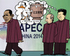 Cartoon: Peking Duck (small) by RachelGold tagged apec,china,usa,russia,obama,xi,putin