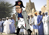 Cartoon: The Liberator (small) by RachelGold tagged france,francoise,hollande,mali,tibuktu,war,napoleon