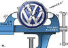 Cartoon: Wirtschaftlicher Druck (small) by RachelGold tagged vw,abgasskandal,usa,justiz,folgeklagen,zulieferer,streik