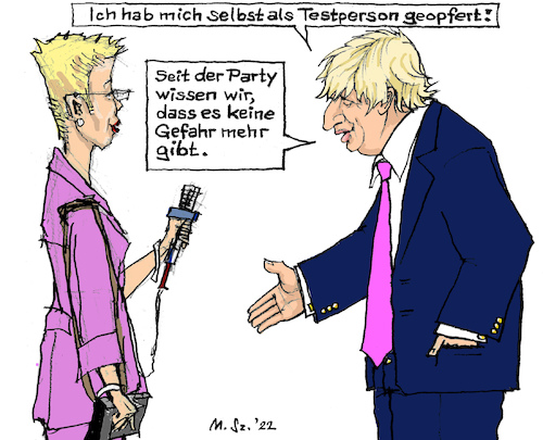 Cartoon: Aufhebung der Corona-Maßnahmen (medium) by MarkusSzy tagged uk,boris,johnson,partygate,corona,covid,19,pandemie,maßnahmen,beschränkungen,aufhebung,ablenkung