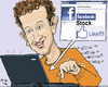 Cartoon: Facebook Stock (small) by MarkusSzy tagged facebook stock mark zuckerberg