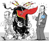 Cartoon: Handover of Power- in Spanish (small) by MarkusSzy tagged spain,election,zapatero,rajoy,bullfight,collapse,crisis,eurocrisis,pp,psoe
