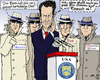 Cartoon: Rating-Agenten (small) by MarkusSzy tagged eu,usa,euro,krise,ratingagenturen,us,finanzminister,geithner