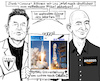 Cartoon: Space-Cowboys? (small) by MarkusSzy tagged super,reiche,milliardäre,musk,bezos,tesla,amazon,spacex,blue,horizon,raumfahrt,programme,arm,reich,gefälle,total,polarisierung