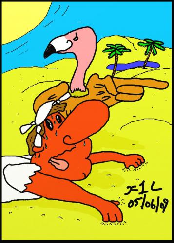 Cartoon: Asking Directions (medium) by chriswannell tagged desert,lost,oasis,gag,cartoon