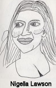 Cartoon: Caricature - Nigella Lawson (medium) by chriswannell tagged cartoon,caricature,nigella,lawson
