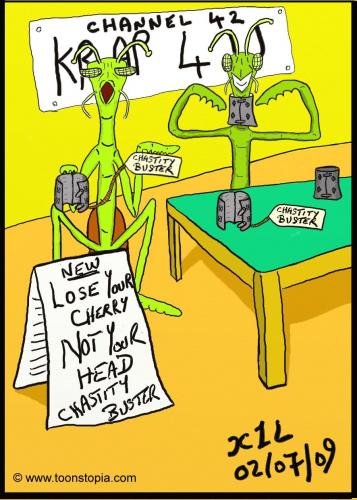 Cartoon: Mantis Telesales (medium) by chriswannell tagged mantis,telesales,gag,cartoon