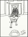 Cartoon: Dinnertime 2 (small) by chriswannell tagged cat,dinner
