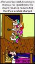 Cartoon: Evening In (small) by chriswannell tagged dwarfs gag cartoon
