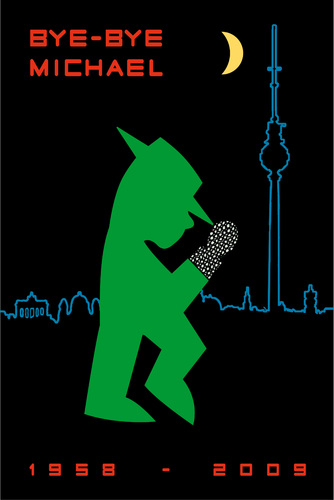 Cartoon: bye bye Michael (medium) by Thomas Bühler tagged bye,pop,shocw,musik,jackson,michael,ampelmännchen