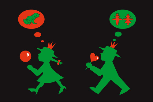 Cartoon: Prinzenpaar (medium) by Thomas Bühler tagged kinder,liebe,liebespaar,prinzessin,prinz,ampelmännchen