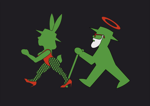 Cartoon: reizend (medium) by Thomas Bühler tagged ampelmännchen,opa,bunny