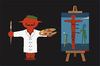 Cartoon: Dali mit Variation (small) by Thomas Bühler tagged ampelmännchen dali berühmtes gemälde kunst künstler
