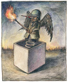 Cartoon: Kleiner Brandstifter (small) by Thomas Bühler tagged krieg,soldat,feuer,brennen,brandstifter