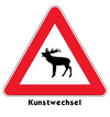 Cartoon: Kunstwechsel (small) by Thomas Bühler tagged kunst hirsch verkehrszeichen