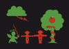 Cartoon: Sündenfall (small) by Thomas Bühler tagged ampelmännchen bibel sünde paradies adam eva