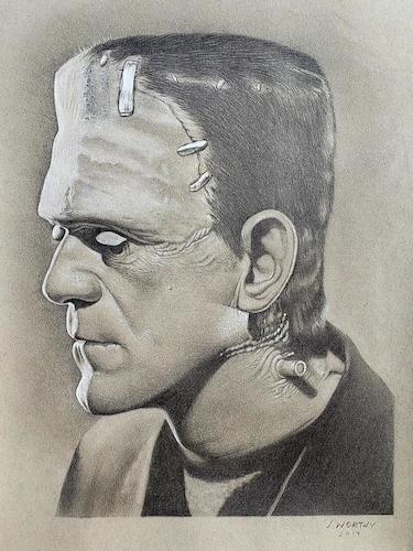 Cartoon: Frankenstein Monster (medium) by jim worthy tagged frankenstein,monster,boris,karloff