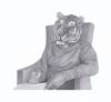 Cartoon: Tiger Man (small) by jim worthy tagged animals,tiger,pencil,illustration