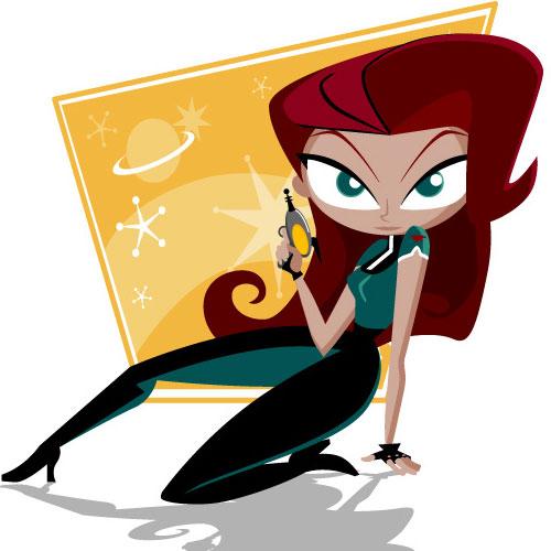 Cartoon: Secret Agent 79 (medium) by mostro tagged vector,spy,woman,retro,style,agent,secret