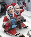 Cartoon: Santas (small) by waldemar_kazak tagged putin new year politics