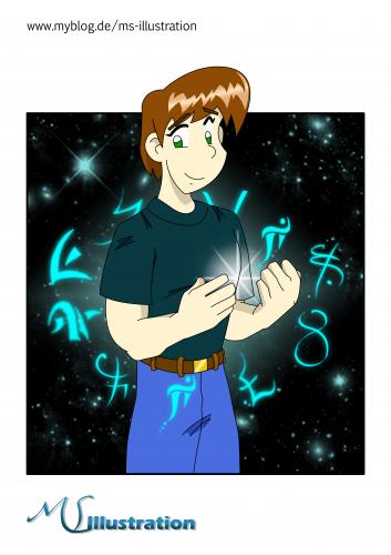 Cartoon: Everythings Magic (medium) by ms-illustration tagged magier,zauberer,zauber,magie,magus,magician