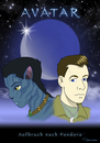 Cartoon: Avatar - Aufbruch nach Pandora (small) by ms-illustration tagged avatar,aufbruch,nach,pandora,jake,sully,navi