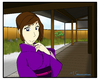 Cartoon: Yukaris Garten (small) by ms-illustration tagged garten,terrasse,garden,kimono,yukari,summer